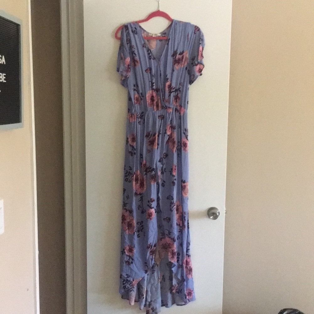 OPEN SLIT MAXI DRESS